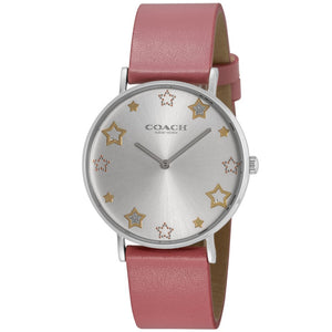 Buy Shop Coach Perry Mother of Pearl White Dial Pink Leather Strap Watch for Women - 14503243 USA Online