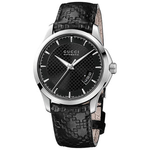 Buy Shop Gucci G Timeless Quartz Black Dial Black Leather Strap Watch for Men - YA126413 USA Online