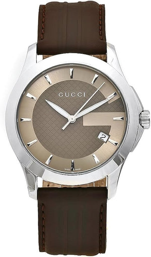 Buy Shop Gucci G Timeless Quartz Brown Dial Brown Rubber Strap Watch For Men - YA126403 USA Online