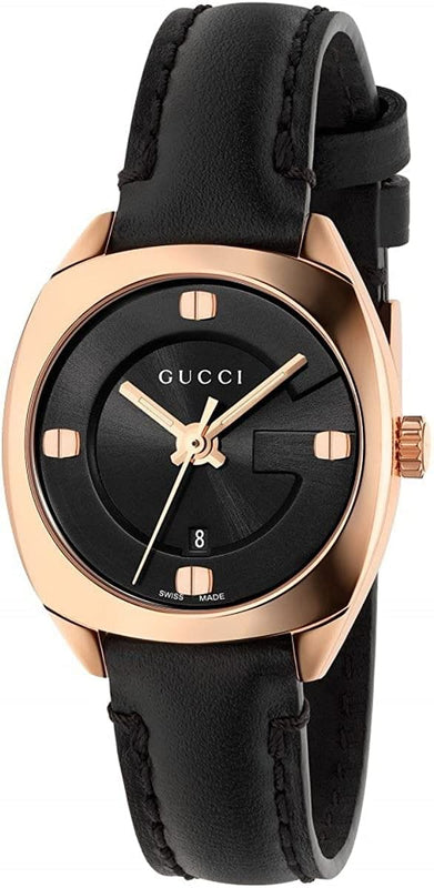 Buy Shop Gucci GG2570 Quartz Black Dial Black Leather Strap Watch For Women - YA142509 USA Online