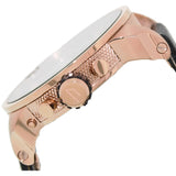 Buy Shop Diesel Big Daddy Gold & Black Dial Black Leather Strap Watch For Men - DZ7261 USA Online
