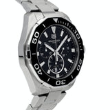 Buy Shop Tag Heuer Aquaracer Quartz Chronograph Black Dial Silver Steel Strap Watch for Men - CAY111A.BA0927 USA Online