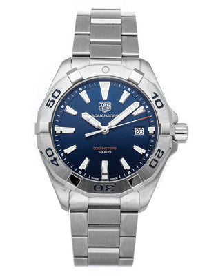 Buy Shop Tag Heuer Aquaracer Blue Dial Silver Steel Strap Watch for Men - WBD1112.BA0928 USA Online