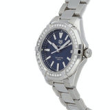 Buy Shop Tag Heuer Aquaracer Quartz Diamonds Blue Dial Silver Steel Strap Watch for Women - WAY131N.BA0748 USA Online
