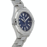Buy Shop Tag Heuer Aquaracer Quartz Diamonds Blue Dial Silver Steel Strap Watch for Women - WAY131N.BA0748 USA Online