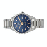 Tag Heuer Carrera Quartz 39mm Diamonds Blue Dial Silver Steel Strap Watch for Women - WAR1114.BA0601