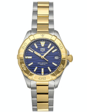 Buy Shop Tag Heuer Aquaracer Blue Dial Two Tone Steel Strap Watch for Women - WBD1325.BB0320 USA Online