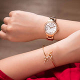 Buy Shop Fossil Virginia White Dial Rose Gold Steel Strap Watch for Women - ES3284 USA Online