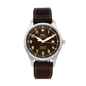 Buy Shop IWC Pilot's Watch Mark XVII Edition "Antoine De Saint Exupery" Brown Dial Brown Leather Strap Watch for Men - IW327003 USA Online