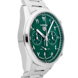 Buy Shop Tag Heuer Carrera Automatic Chronograph Limited Edition Green Dial Silver Steel Strap Watch for Men - CBN2014.EB0240 USA Online