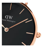 Buy Shop Daniel Wellington Classic Petite Dover Black Dial White NATO Strap Watch For Women - DW00100312 USA Online