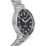 Oris Aquis Date Black Dial Silver Steel Strap Watch for Men - 0173377304134-0782405PEB