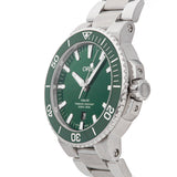 Oris Aquis Date Green Dial Silver Steel Strap Watch for Men - 0173377304157-0782405PEB