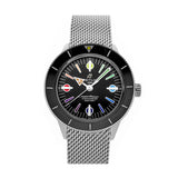 Buy Shop Breitling Superocean Heritage '57 Black Dial Silver Mesh Bracelet Watch for Men - A103701A1B1A1 USA Online