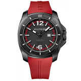 Buy Shop Tommy Hilfiger Windsurf Black Dial Red Rubber Strap Watch for Men - 1791112 USA Online