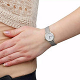 Buy Shop Calvin Klein Minimal White Dial Silver Mesh Bracelet Watch for Women - K3M231Y6 USA Online