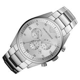 Buy Shop Emporio Armani Sportivo Chronograph Silver Dial Silver Steel Strap Watch For Men - AR5963 USA Online