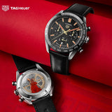Buy Shop Tag Heuer Carrera Year of The Rabbit Automatic Chronograph Black Dial Black Leather Strap Watch for Men - CBN2A1L.FC6521 USA Online
