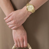 Buy Shop Michael Kors Bradshaw Chronograph Gold Dial Gold Steel Strap Watch For Women - MK5777 USA Online