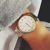 Buy Shop Marc Jacobs Baker White Dial Gold Steel Strap Watch for Women - MBM3243 USA Online