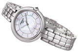 Tissot T Lady Flamingo Diamonds White Dial Silver Steel Strap Watch For Women - T094.210.11.116.01