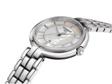 Tissot T Lady Flamingo Diamonds White Dial Silver Steel Strap Watch For Women - T094.210.11.116.01