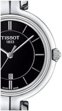 Tissot T Trend Flamingo Black Dial Silver Steel Strap Watch For Women - T094.210.11.051.00