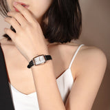Buy Shop Emporio Armani Gianni T Bar Quartz White Dial Black Leather Strap Watch For Women - AR11408 USA Online