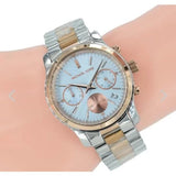 Buy Shop Michael Kors Runway Chronograph Blue Dial Two Tone Steel Strap Watch For Women - MK6166 USA Online