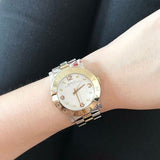 Buy Shop Marc Jacobs Amy Silver Dial Two Tone Steel Strap Watch for Women - MBM3139 USA Online