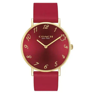 Buy Shop Coach Perry Red Dial Red Leather Strap Watch for Women - 14503722 USA Online