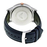 Buy Shop Emporio Armani Renato Analog Blue Dial Black Leather Strap Watch For Men - AR2506 USA Online