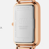 Buy Shop Daniel Wellington Quadro Pressed Melrose Black Dial Gold Mesh Bracelet Watch For Men - DW00100466 USA Online