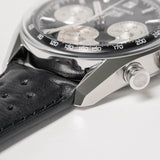 Buy Shop Tag Heuer Carrera Automatic Chronograph Black Dial Black Leather Strap Watch for Men - CBS2210.FC6534 USA Online
