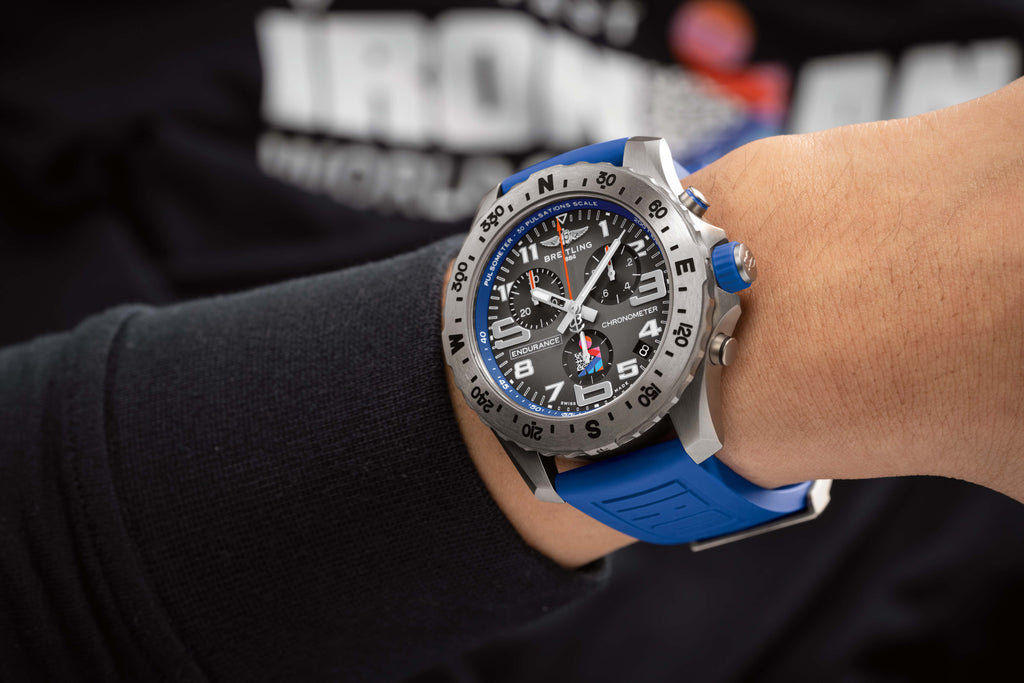 Buy Shop Breitling Endurance Pro Ironman World Championship Grey Dial Blue Rubber Strap Watch for Men - E823103A1M1S1 USA Online