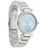 Buy Shop Michael Kors Skylar Quartz Blue Dial Silver Steel Strap Watch For Women - MK5988 USA Online