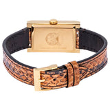 Buy Shop Gucci G-Frame Mother of Pearl Dial Brown Leather Snakeskin Strap Watch For Women - YA147402 USA Online