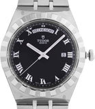 Tudor Royal Automatic Black Dial Silver Steel Strap Watch for Men - M28600-0003