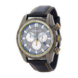 Buy Shop Versace V Ray Chronograph Grey Dial Black Leather Strap Watch for Men - VDB020014 USA Online