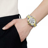 Buy Shop Michael Kors Bradshaw Chronograph Silver Dial Two Tone Steel Strap Watch For Women - MK5912 USA Online