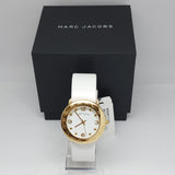 Buy Shop Marc Jacobs Amy White Dial White Leather Strap Watch for Women - MBM1150 USA Online