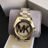 Michael Kors Bradshaw Gold Dial Gold Steel Strap Watch for Women - MK6487