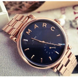 Buy Shop Marc Jacobs Baker Navy Blue Dial Rose Gold Steel Strap Watch for Women - MBM3332 USA Online