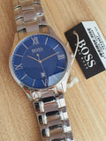 Buy Shop Hugo Boss Governer Blue Dial Silver Steel Strap Watch for Men - 1513487 USA Online