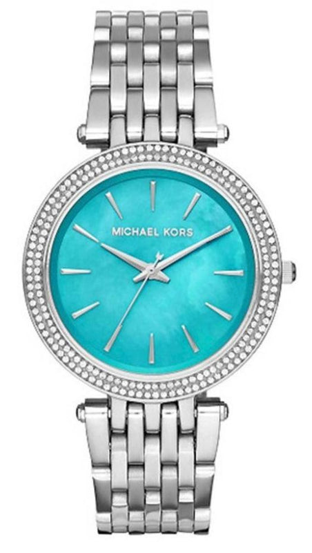 Buy Shop Michael Kors Darci Mother of Pearl Blue Dial Silver Steel Strap Watch for Women - MK3515 USA Online