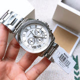 Buy Shop Michael Kors Brecken Chronograph Silver Dial Silver Steel Strap Watch For Women - MK8562 USA Online