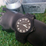 Buy Shop Marc Jacobs Pelly Black Dial Black Silicone Strap Watch for Women - MBM2516 USA Online