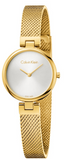 Calvin Klein Authentic White Dial Rose Gold Mesh Bracelet Watch for Women - K8G23526