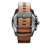 Buy Shop Diesel Mr. Daddy 2.0 Chronograph Silver Dial Brown Leather Strap Watch For Men - DZ7394 USA Online