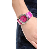Buy Shop Marc Jacobs Amy Pop Pink Dial Pink Leather Strap Watch for Women - MBM1286 USA Online